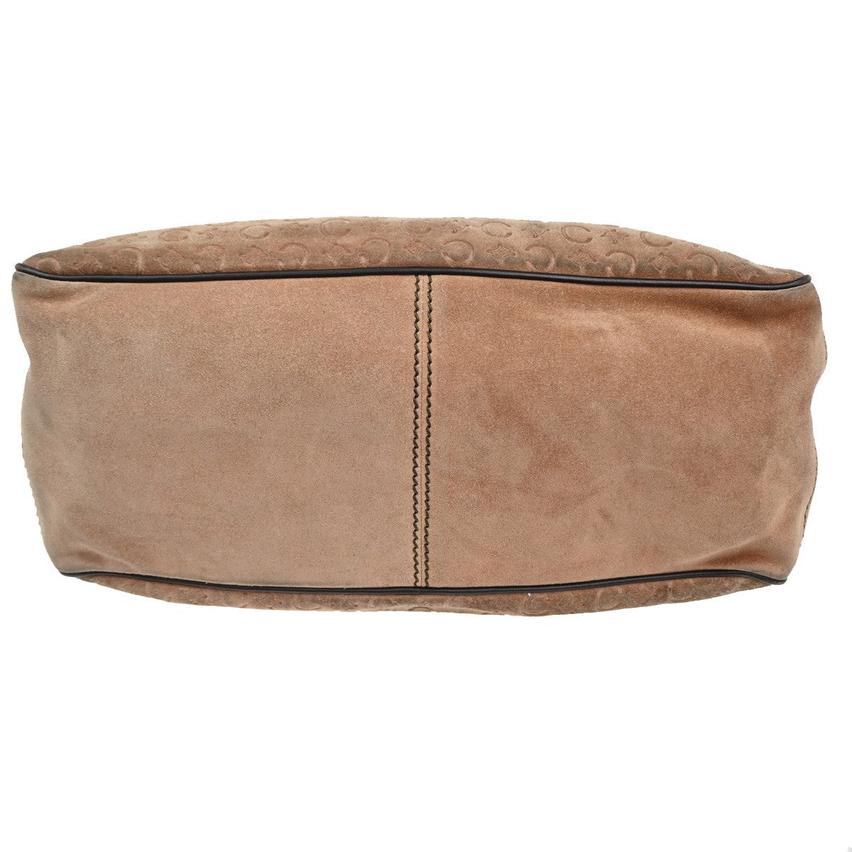 CELINE Logo Boogie C Macadam Hand Bag Suede Leather Brown GHW Italy 31KP552