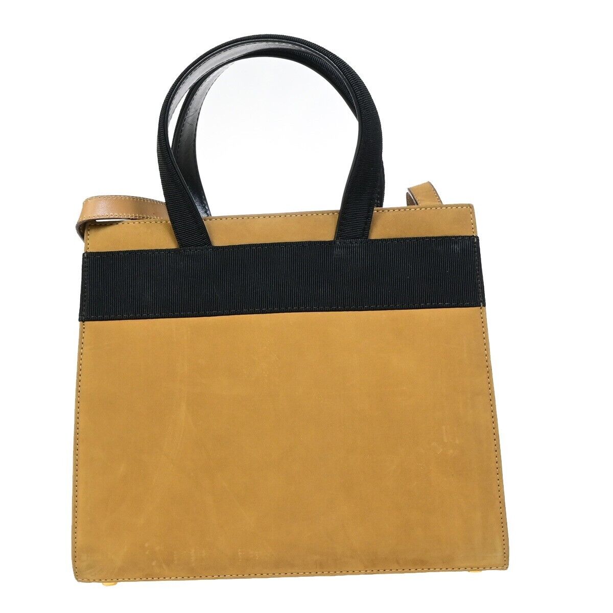 SALVATORE FERRAGAMO Vara 2Way Shoulder Hand Bag Suede Leather BN BK GHW 33EB635