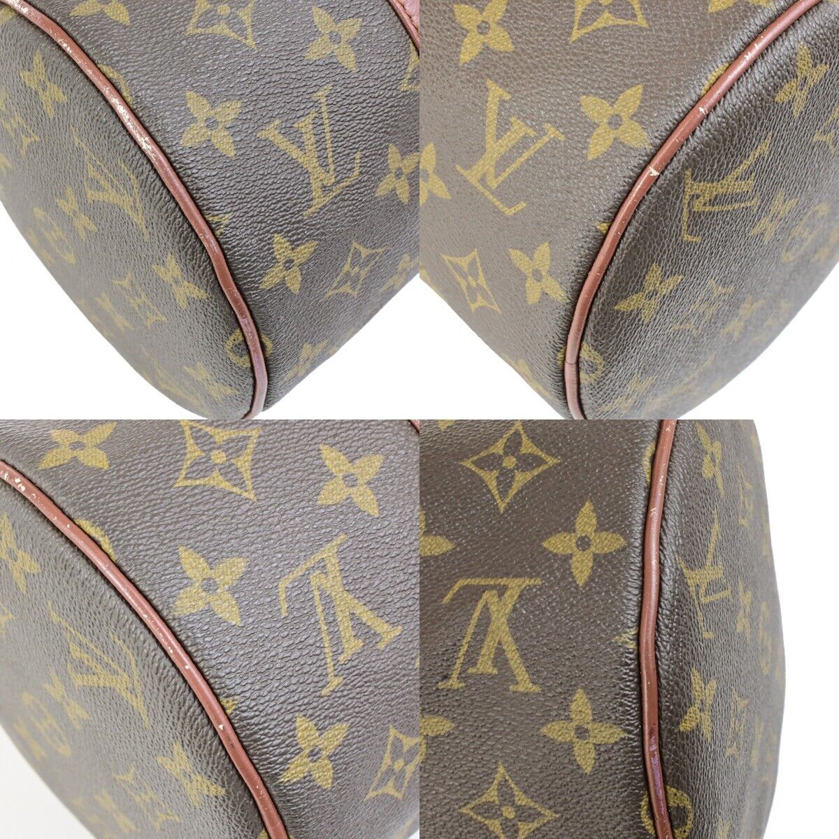 LOUIS VUITTON Logo PAPILLON 30 Hand Bag Monogram Leather Brown M51365 09FB281