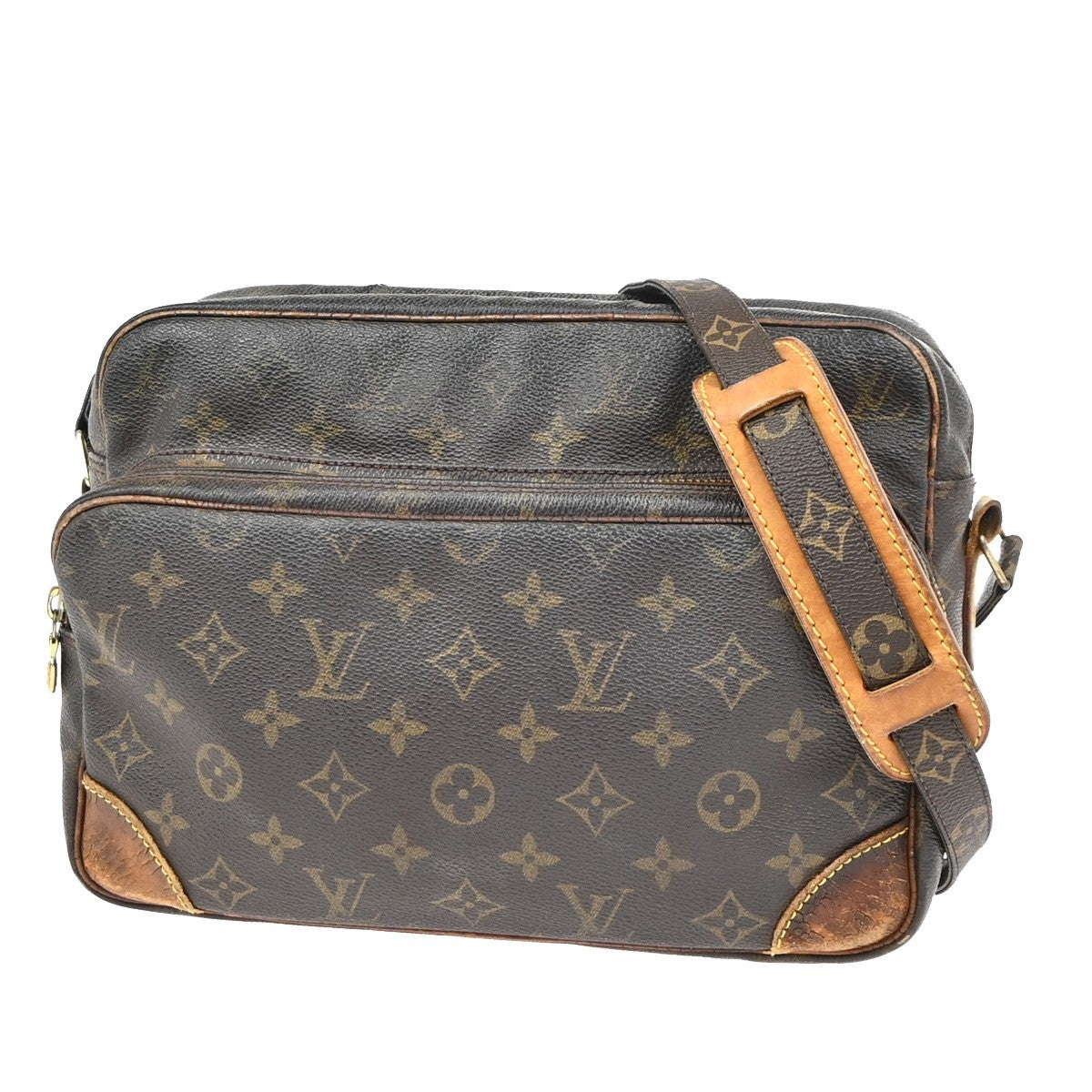 LOUIS VUITTON Nile Crossbody Shoulder Bag Monogram Leather Brown M45244 04YJ069