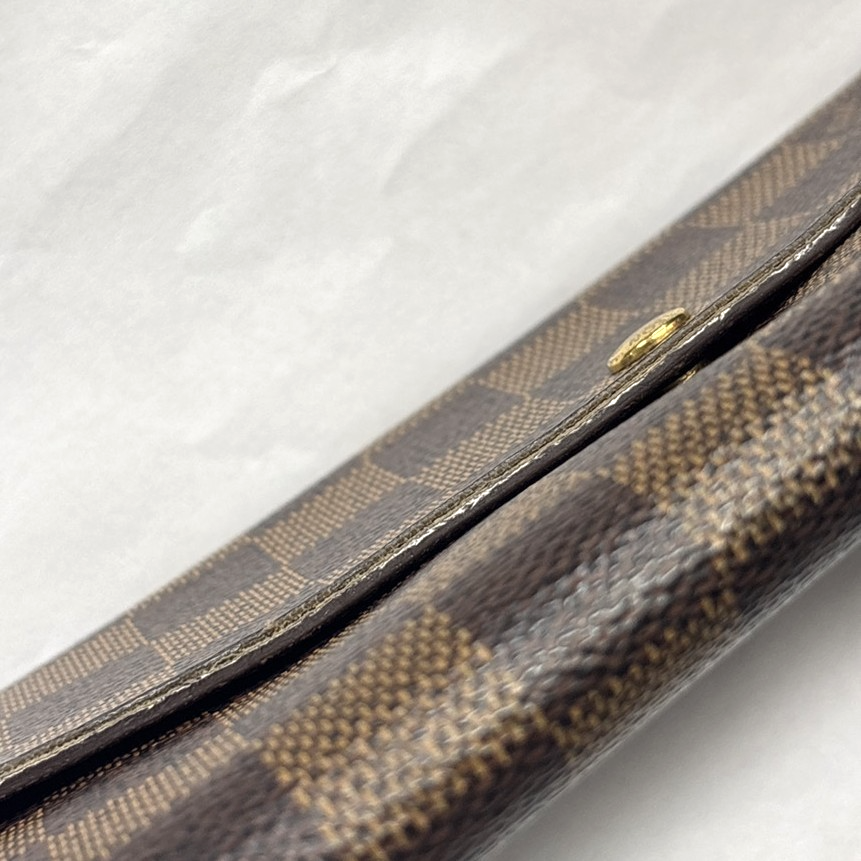 LOUIS VUITTON Porte Monnaie Credit Wallet Damier Ebene Leather BN N61724 09KD104