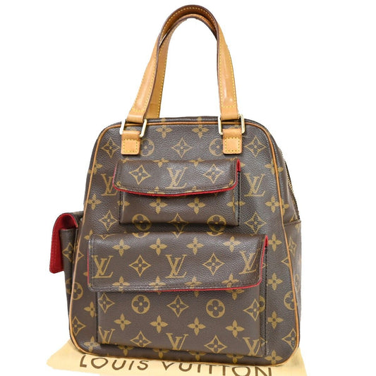 LOUIS VUITTON LV Excentri Cite Hand Bag Monogram Leather Brown M51161 72EA840