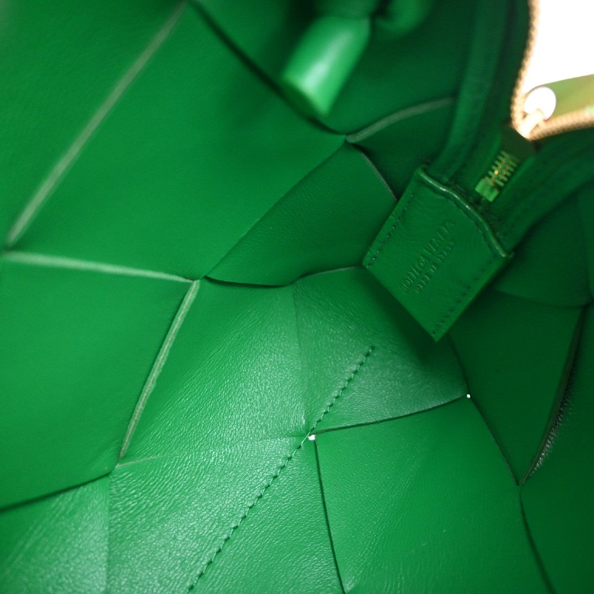 BOTTEGA VENETA Cassette Intrecciato Mini Shoulder Bag Leather Green GHW 27RP093