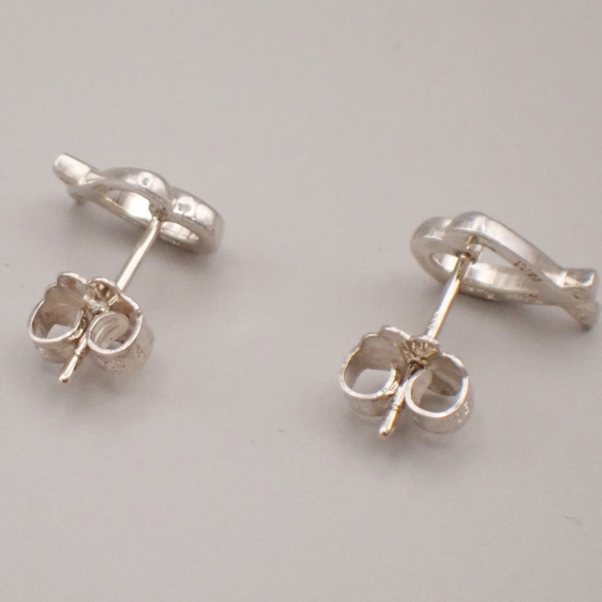 Tiffany & Co. Logo Paloma Picasso Loving Heart Stud Earring Silver 925 02CA571