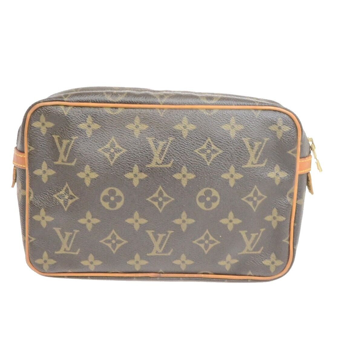LOUIS VUITTON Compiegne 23 Clutch Hand Bag Monogram Leather Brown M51847 05ED976