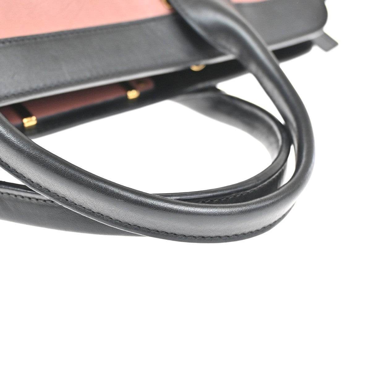CHLOE Alice 2Way Shoulder Hand bag Leather Black Pink GHW Italy 35TA464