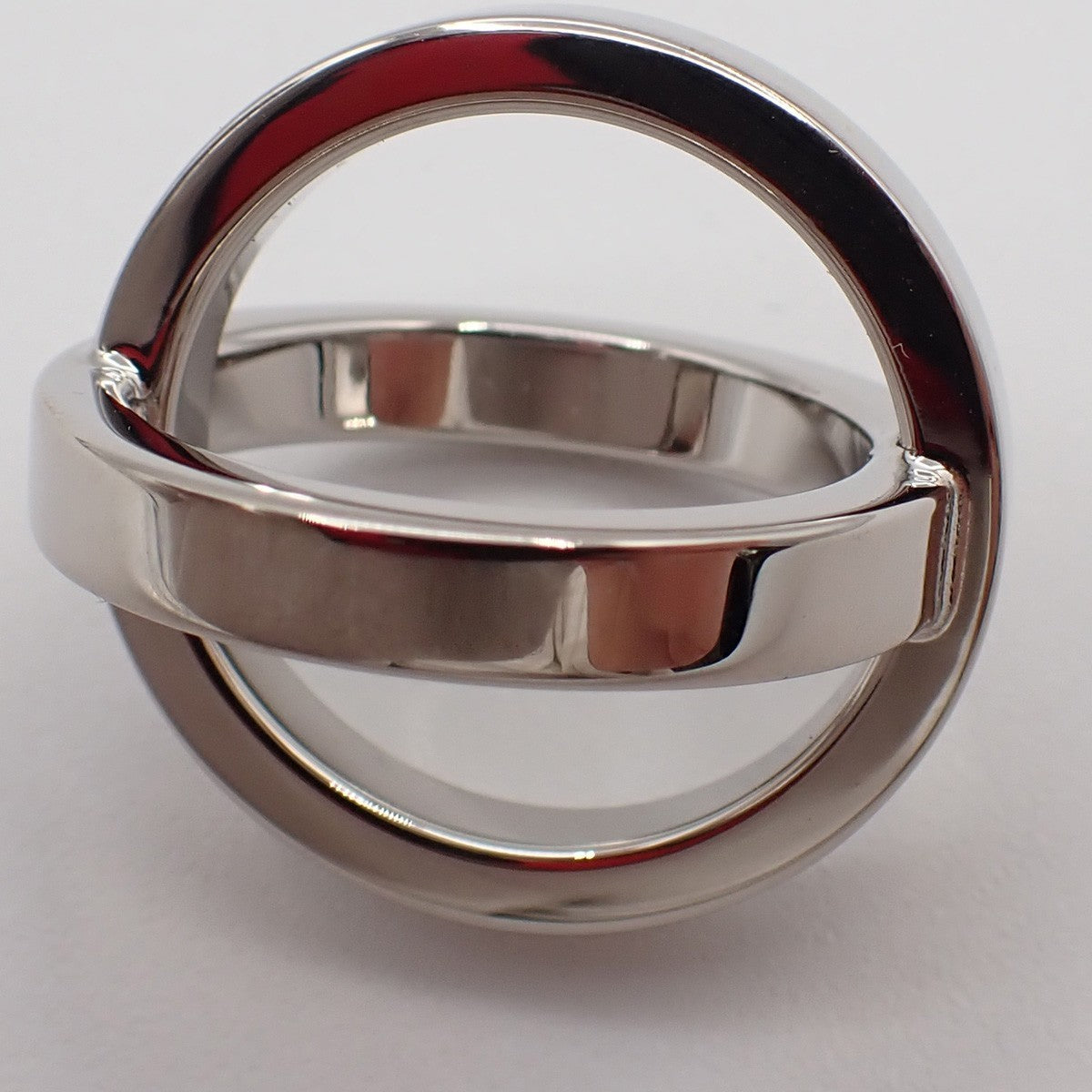 HERMES Baycrew's Bijouterie Fantaisie Scarf Ring Silver Accessory 63RF743