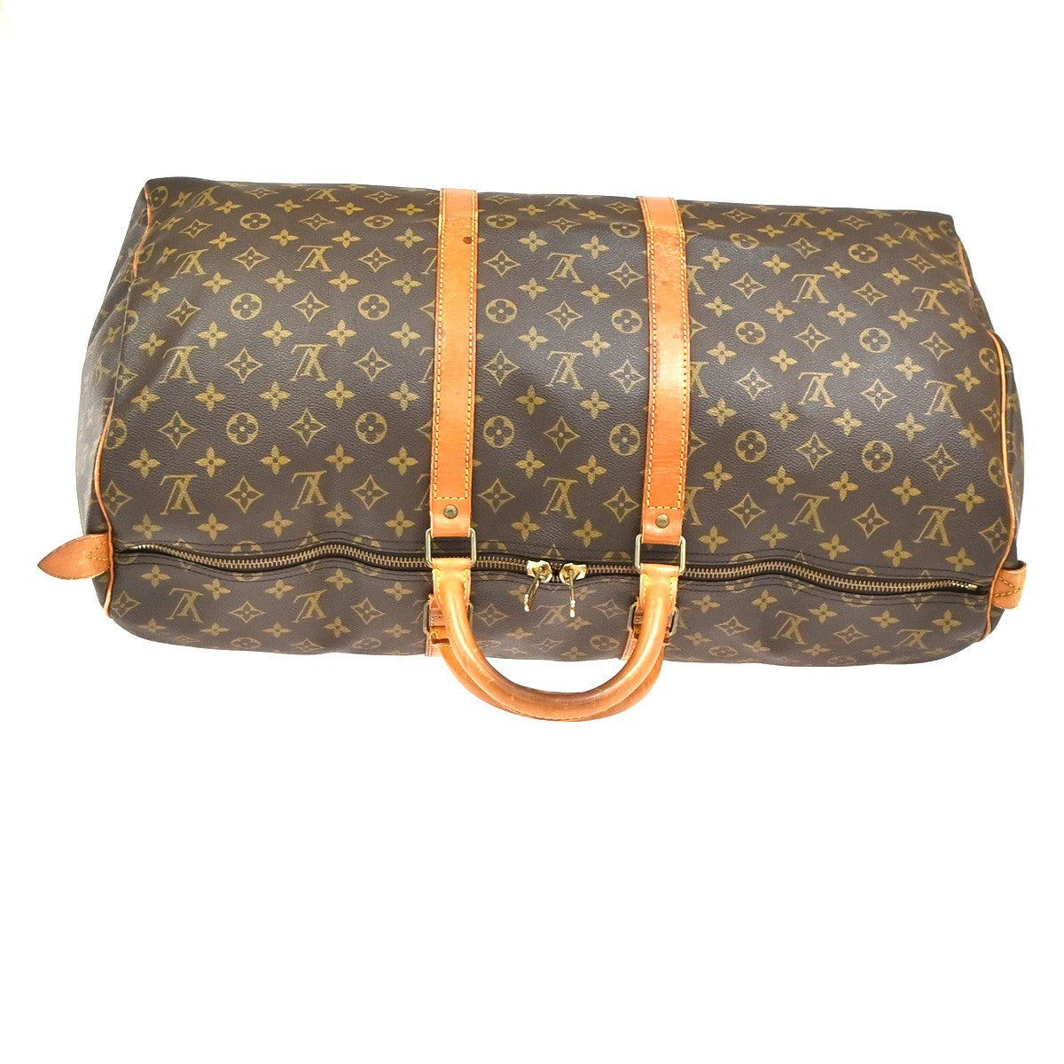 LOUIS VUITTON Keepall 55 Travel Hand Bag Monogram Leather Brown M41424 76YH894