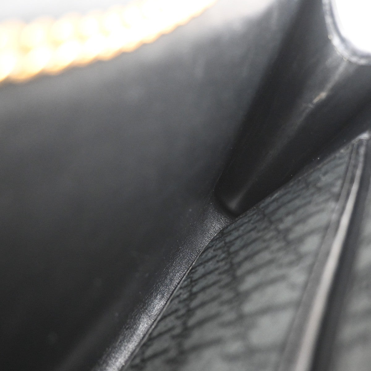 CHRISTIAN DIOR Trotter Pattern 2way Clutch Hand Bag Canvas Leather Black 38EF942