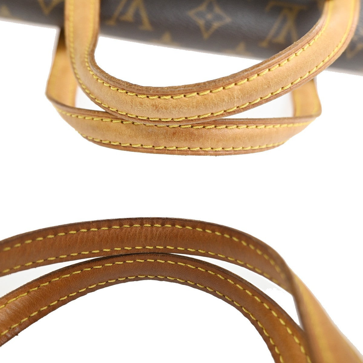 LOUIS VUITTON Sonatine Hand Bag Monogram Leather Brown France M51902 93YH937