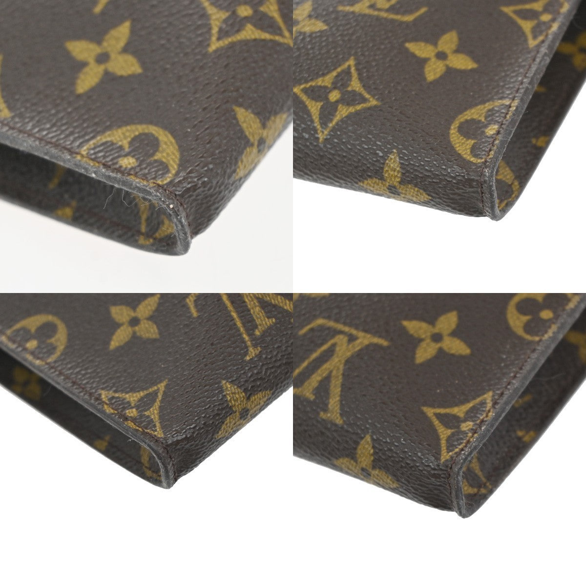LOUIS VUITTON Logo BUCKET PM Pouch Bag Monogram Leather Brown France 66KP603
