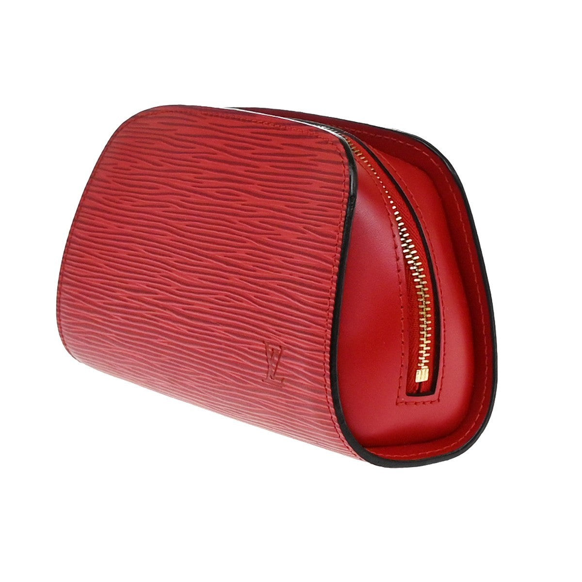 LOUIS VUITTON LV Logo Dauphine PM Pouch Bag Epi Leather Red M48447 02KP136