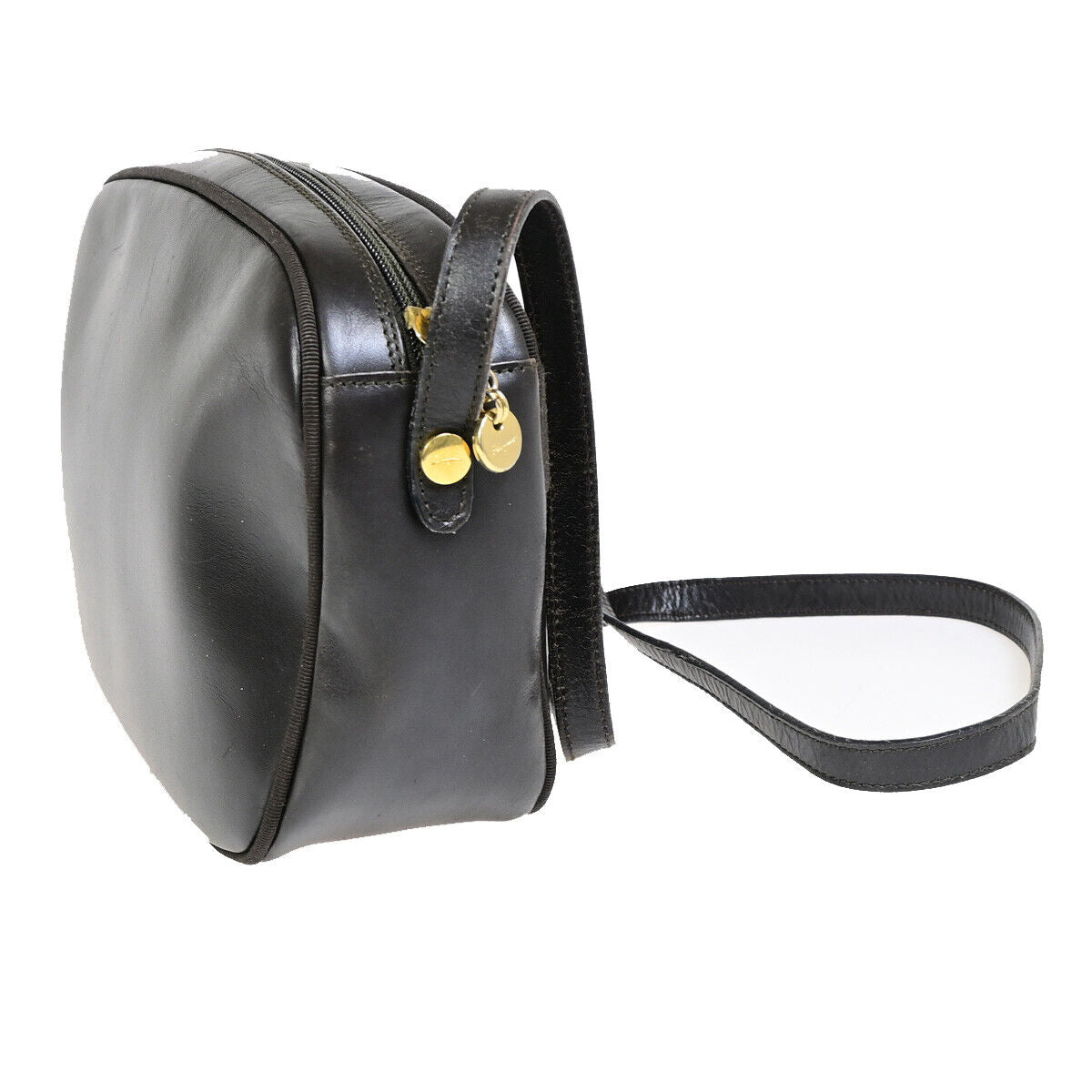 SALVATORE FERRAGAMO Logo Vara Shoulder Bag Leather Brown GHW Italy 02YG260