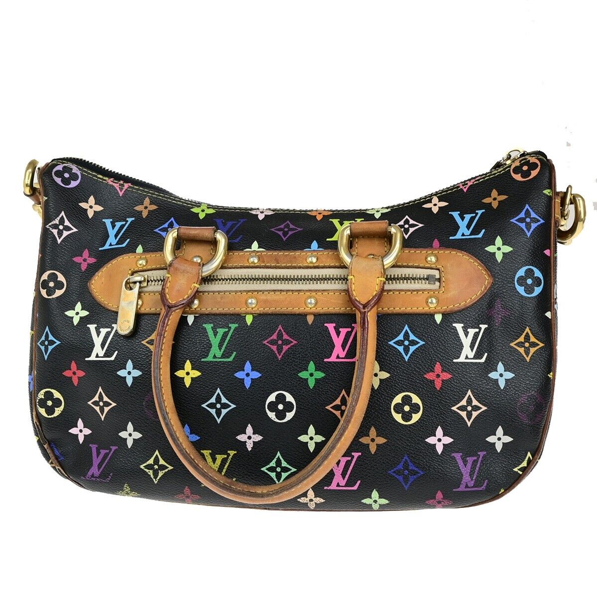 LOUIS VUITTON Rita Chain Hand Bag Monogram Multi Leather Black M40126 90ED327