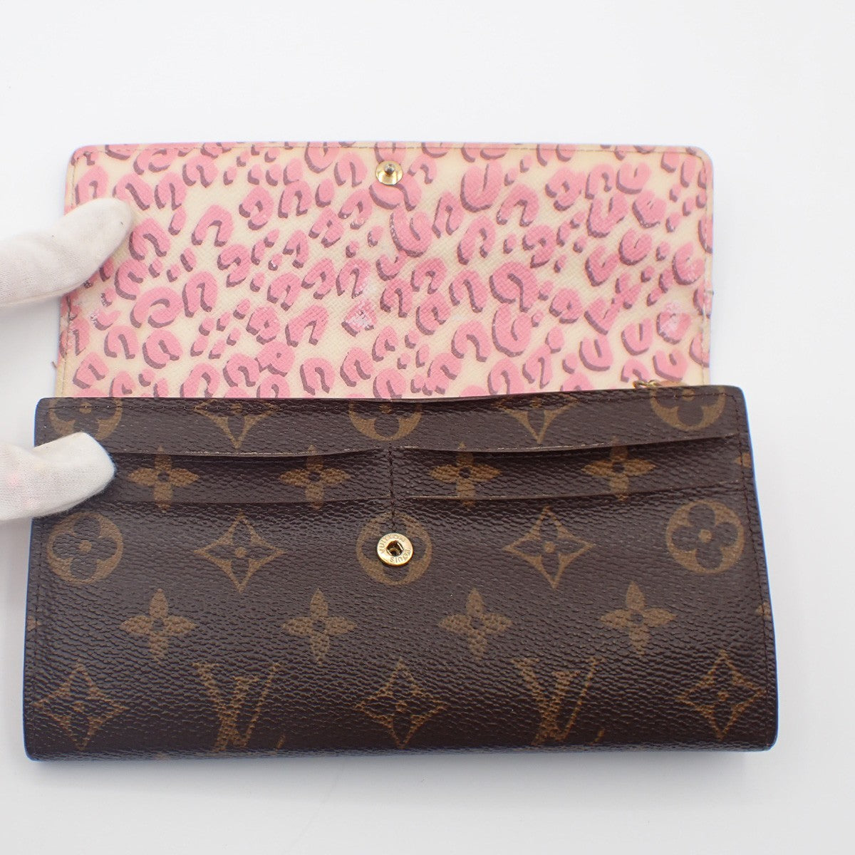 LOUIS VUITTON Portefeuille Sarah Leopard Long Wallet Monogram BN M60106 60KC951
