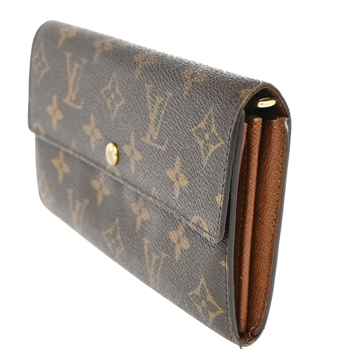 LOUIS VUITTON Porte Monnaie Credit Long Wallet Monogram Leather M61725 66KB638