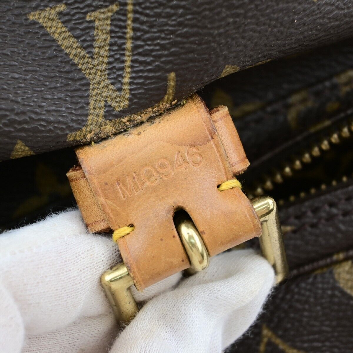 LOUIS VUITTON Montsouris GM Backpack Bag Monogram Leather Brown M51135 10EB746