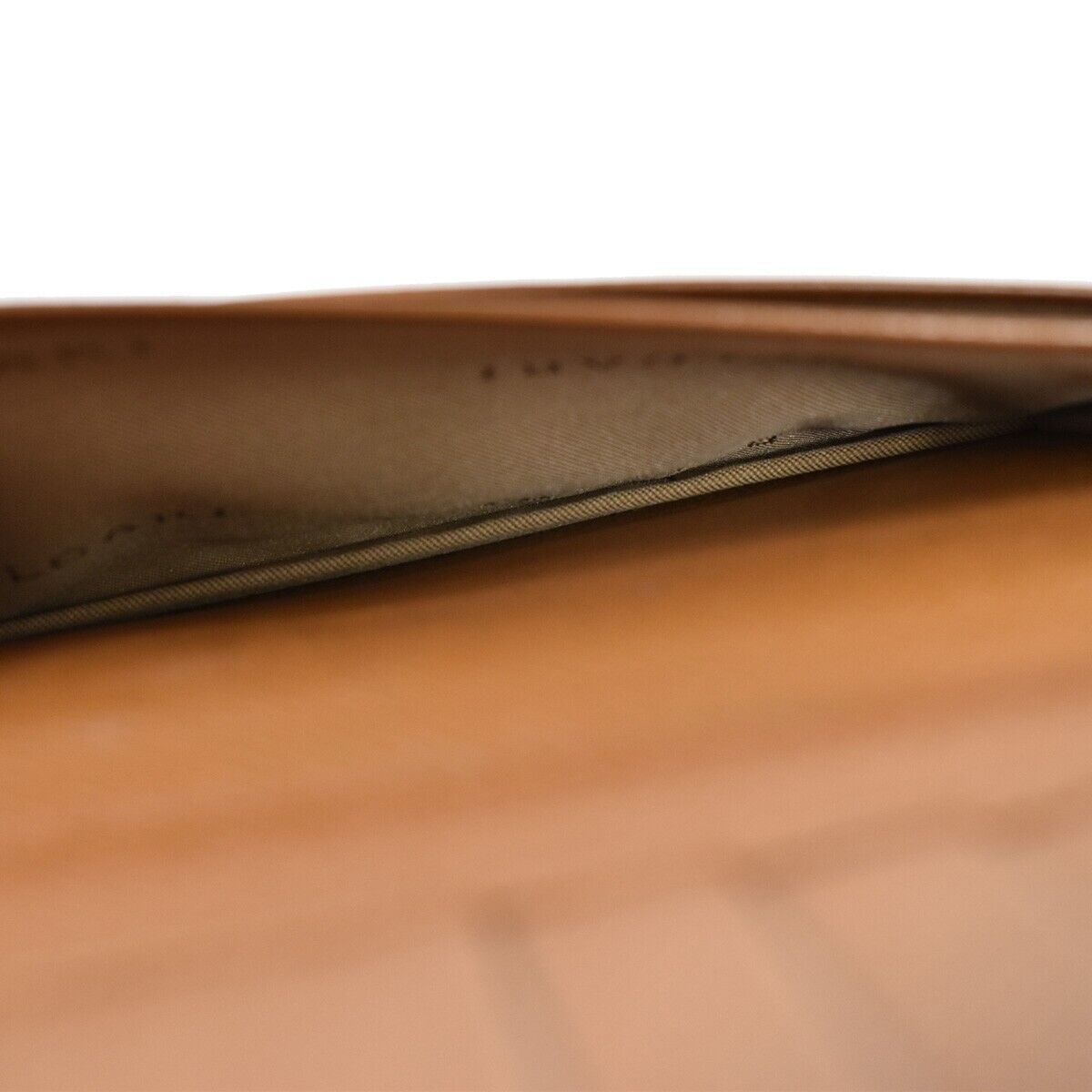 BVLGARI Logo Bifold Long Card Wallet Leather Brown Made In Italy 68AD226