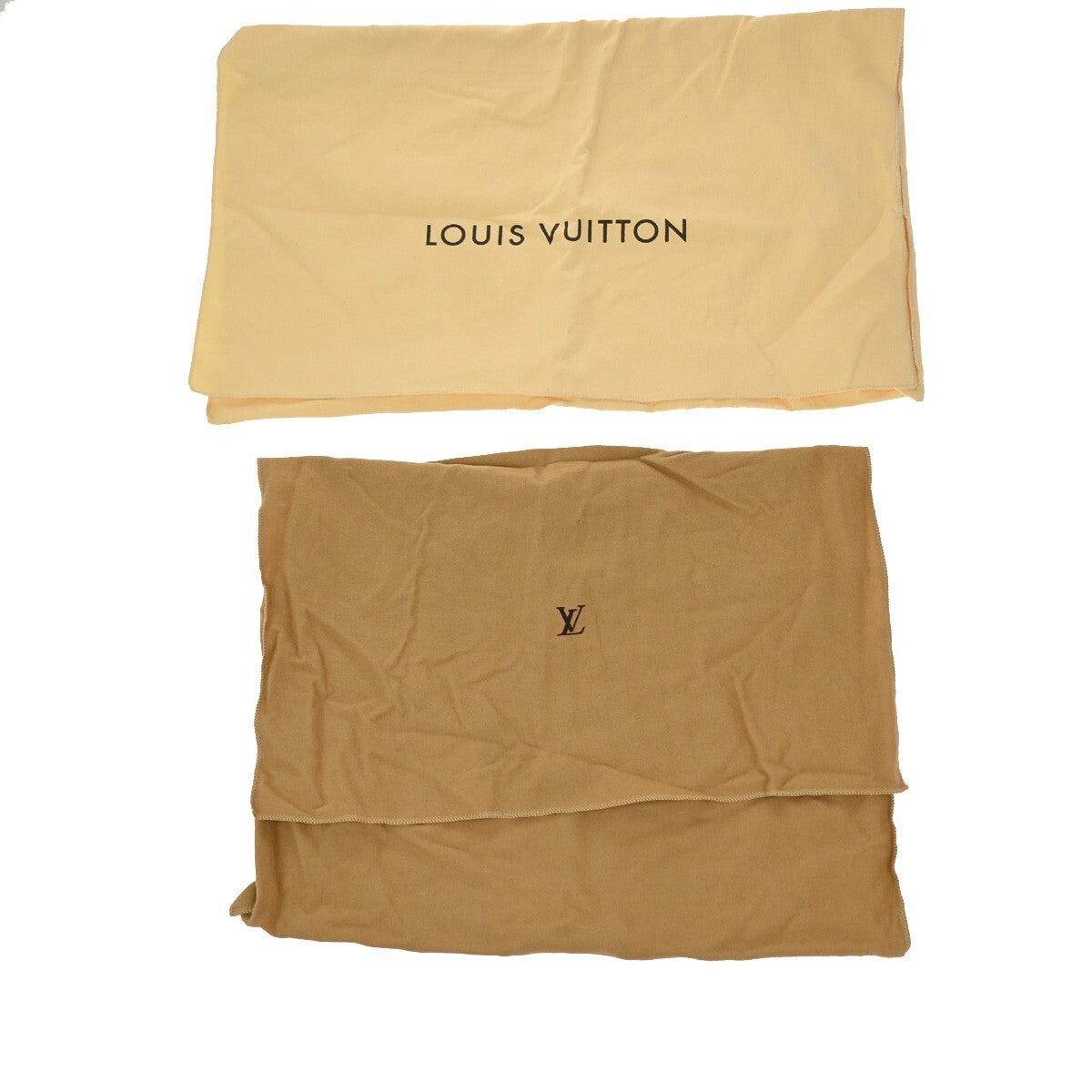 LOUIS VUITTON Logo 10 Set Dust Bag Drawstring Canvas Cotton Beige Brown 09EE128