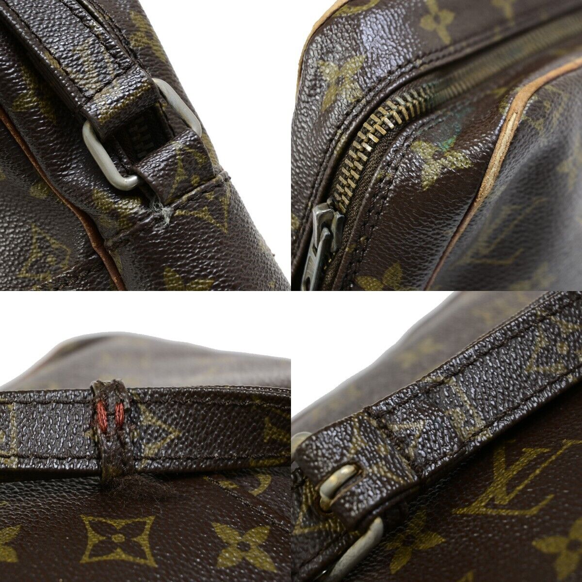 LOUIS VUITTON Petit Marceau Shoulder Bag Monogram Leather Brown M40264 04EB431