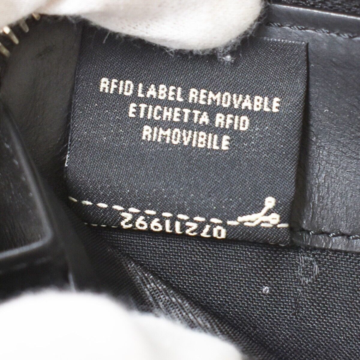 FENDI VIT.GRACE Micro Zucca Pattern Long Zipper Wallet Embossing Leather 36YC245