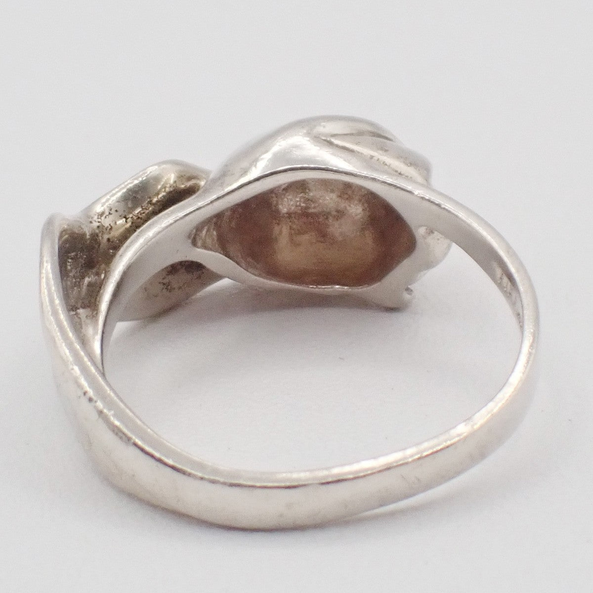 Tiffany & Co. Logo Tulip Ring Sterling Silver 925 US Size 4.0-4.5 01KC079