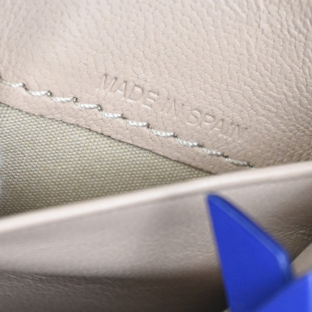 CHLOE Logo Chain Shoulder Bifold Long Wallet Leather Blue GHW Spain 64MA495