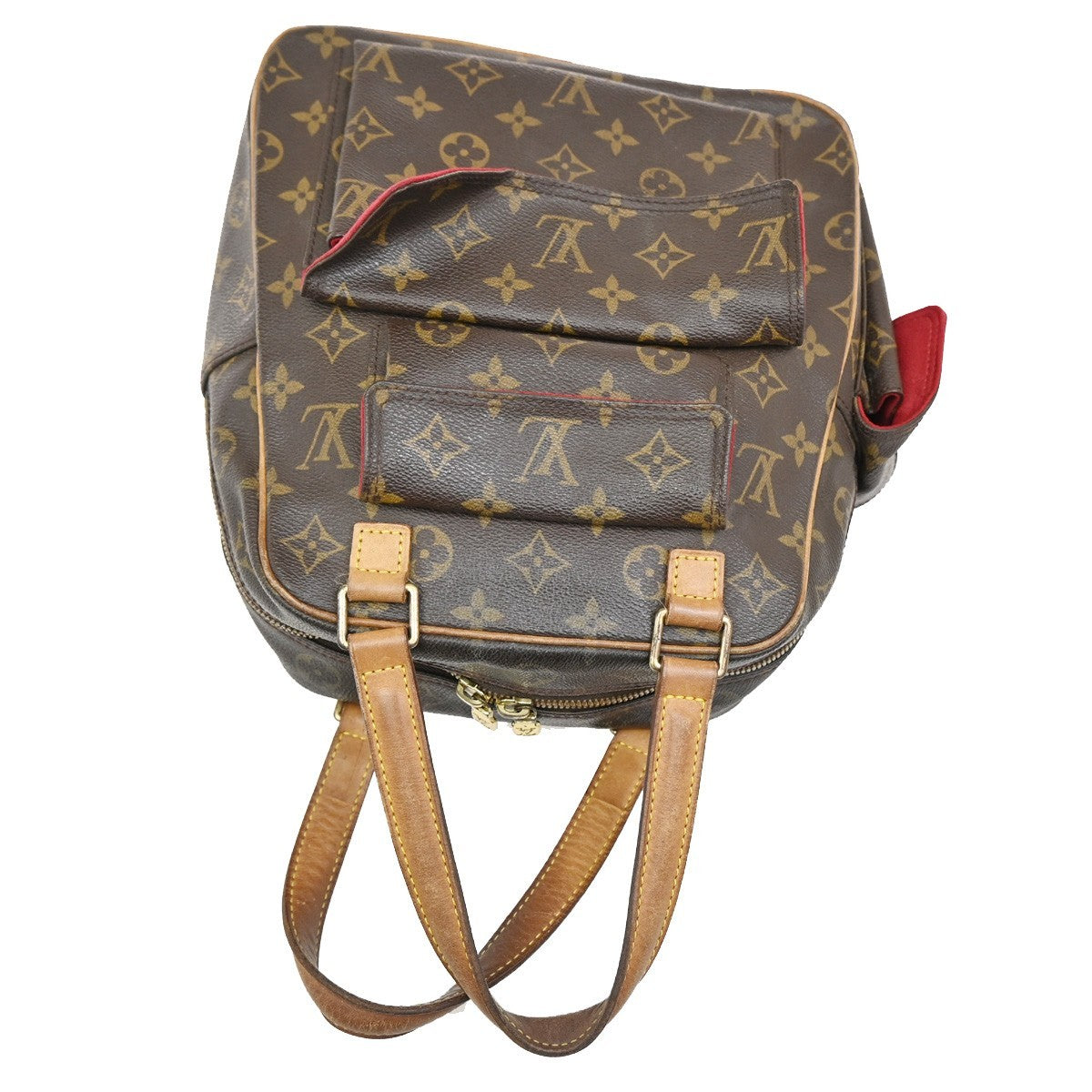 LOUIS VUITTON LV Excentri Cite Hand Bag Monogram Leather Brown M51161 82KB509