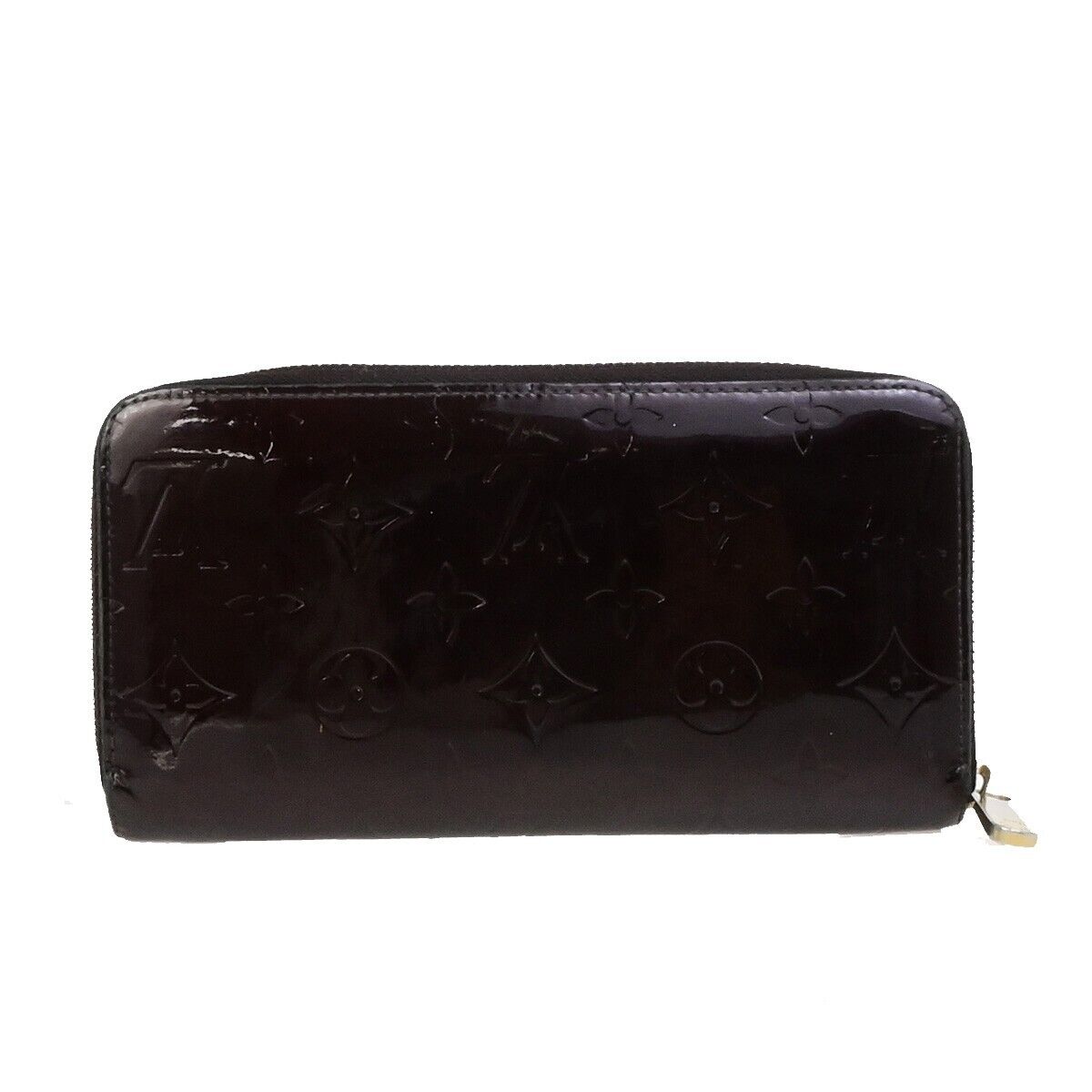 LOUIS VUITTON Zippy Long Wallet Monogram Vernis Leather Brown M91458 02ED385