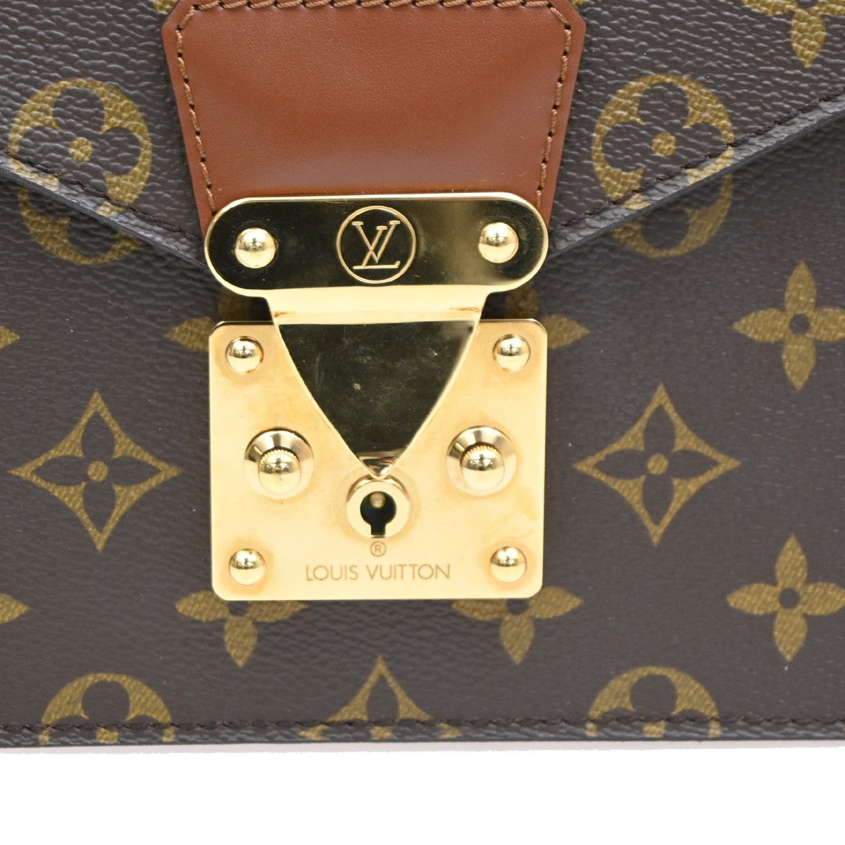 LOUIS VUITTON Concorde Hand Bag Monogram Leather Brown France M51190 90KB989