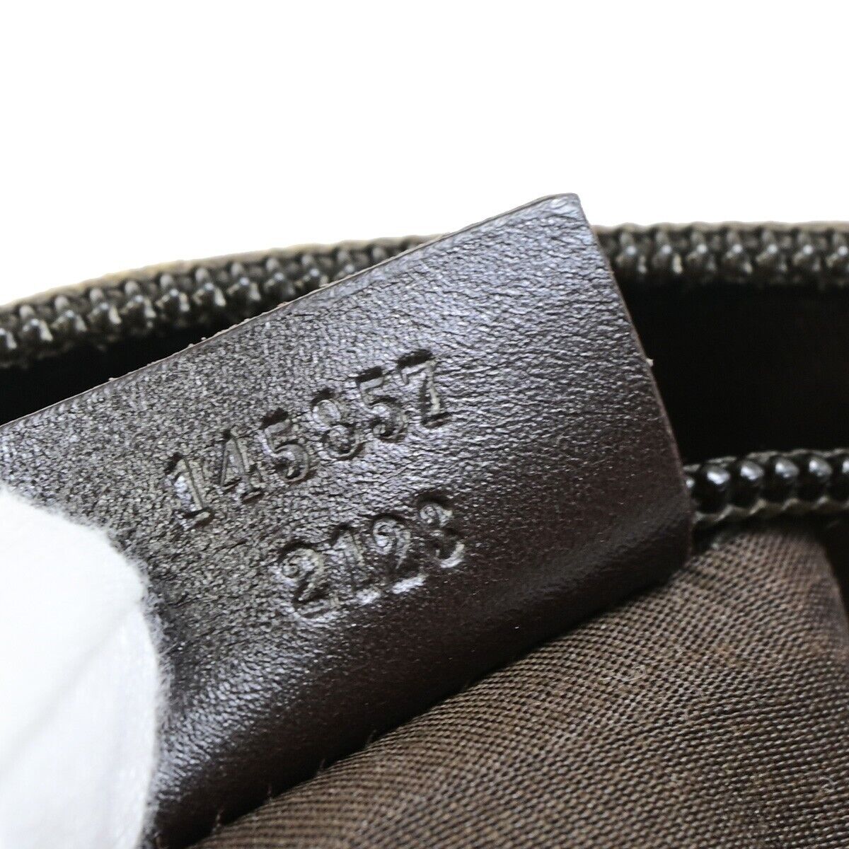 GUCCI Logo GG Pattern Shoulder Bag Canvas Leather Brown Gold Italy 67FA740