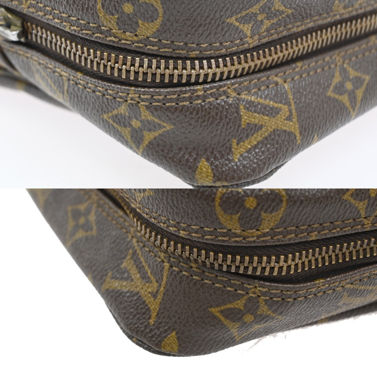 LOUIS VUITTON Trousse Toilette 28 Clutch Hand Bag Monogram Brown M47522 09SA055