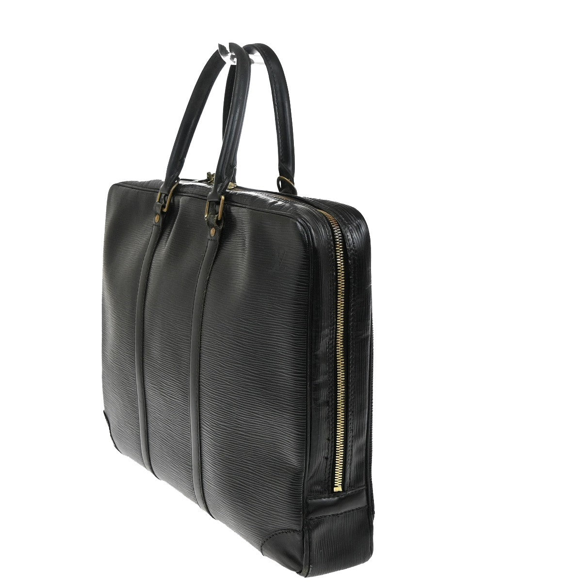 LOUIS VUITTON Porte Documents Voyage Briefcase Hand Bag Epi Black M54472 05YH375