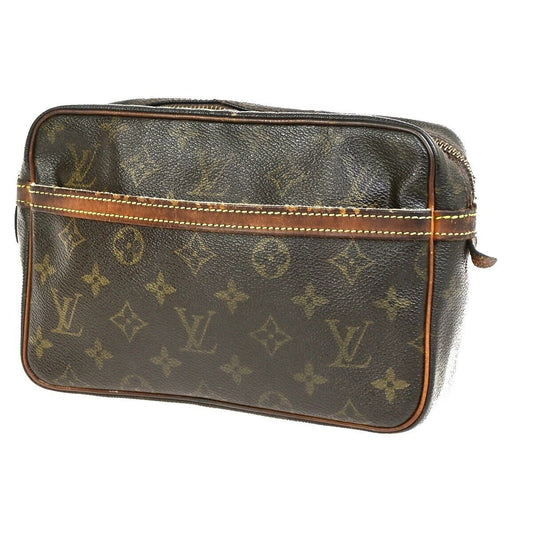 LOUIS VUITTON Compiegne 23 Clutch Hand Bag Monogram Leather Brown M51847 01FB194