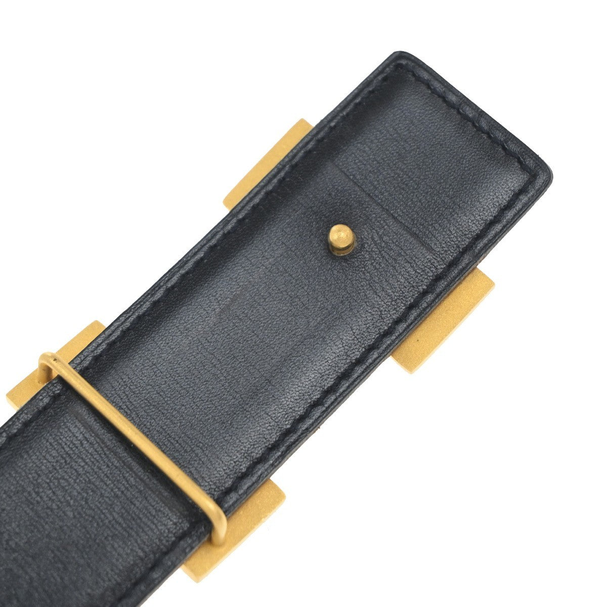 HERMES Logo Constant Reversible Buckle Belt Size 70 Leather Black BN GHW 82RL951