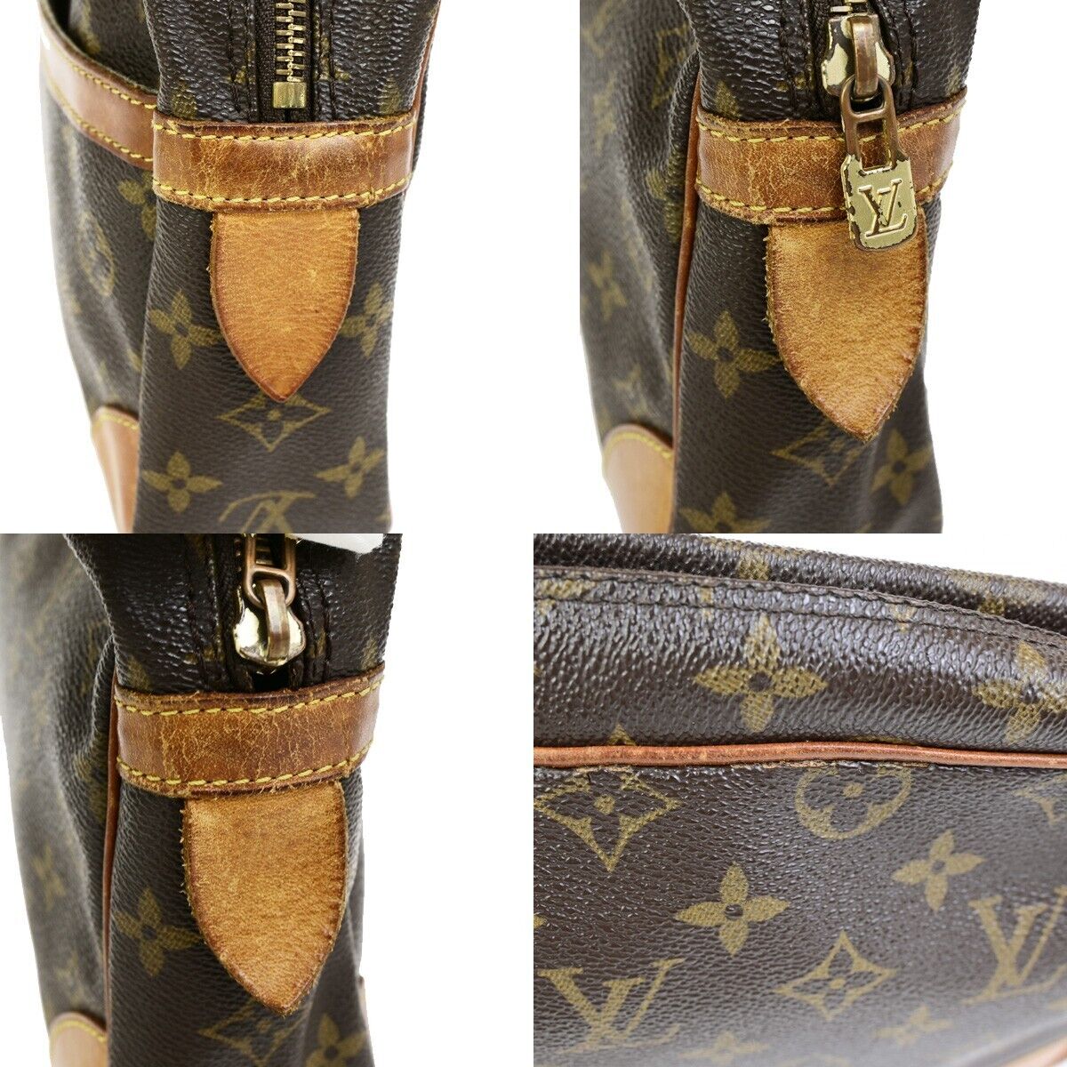 LOUIS VUITTON Compiegne 28 Clutch Bag Monogram Leather Brown GHW M51845 68FB193