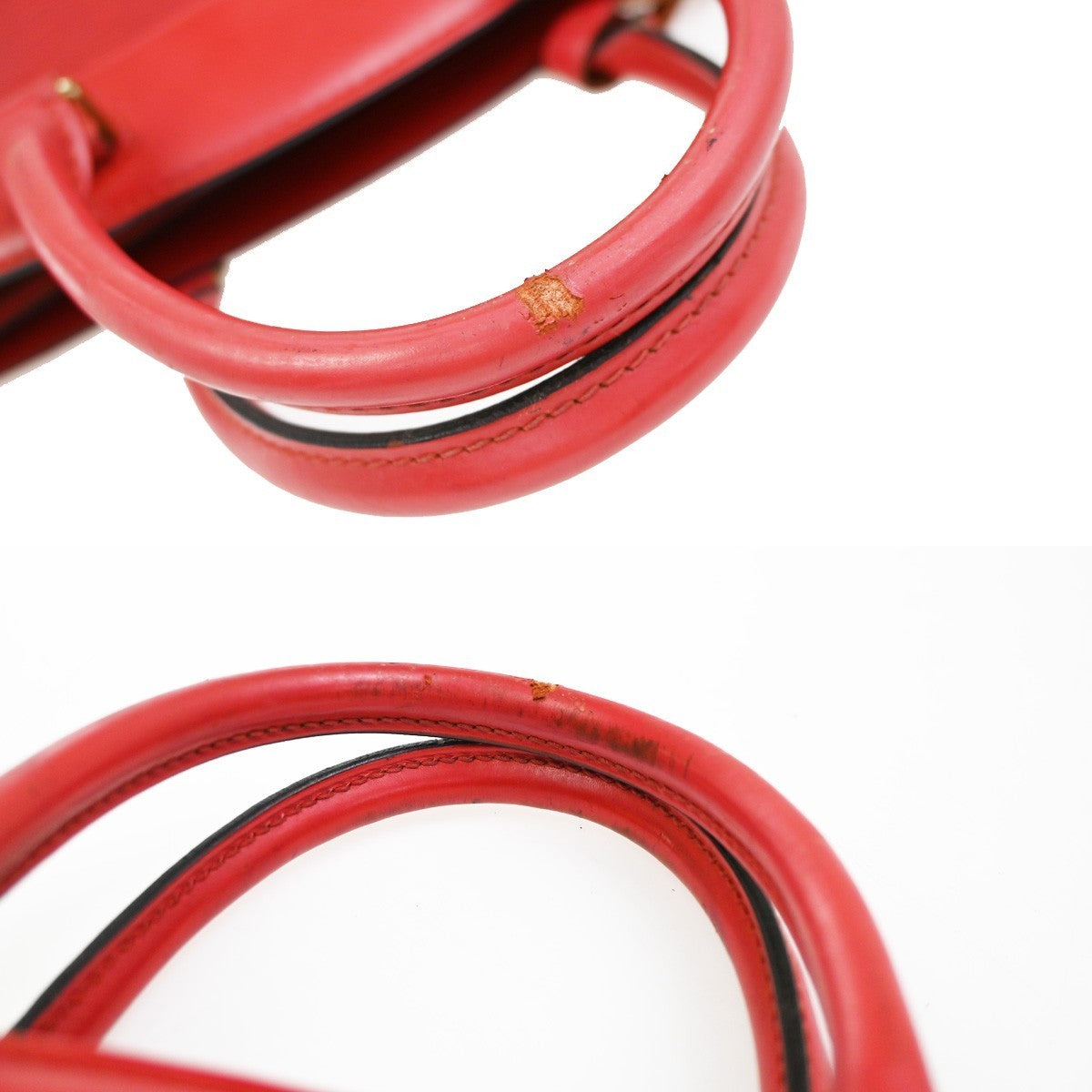 LOUIS VUITTON LV Logo Riviera Hand Bag Epi Leather Red France M48187 67KP503