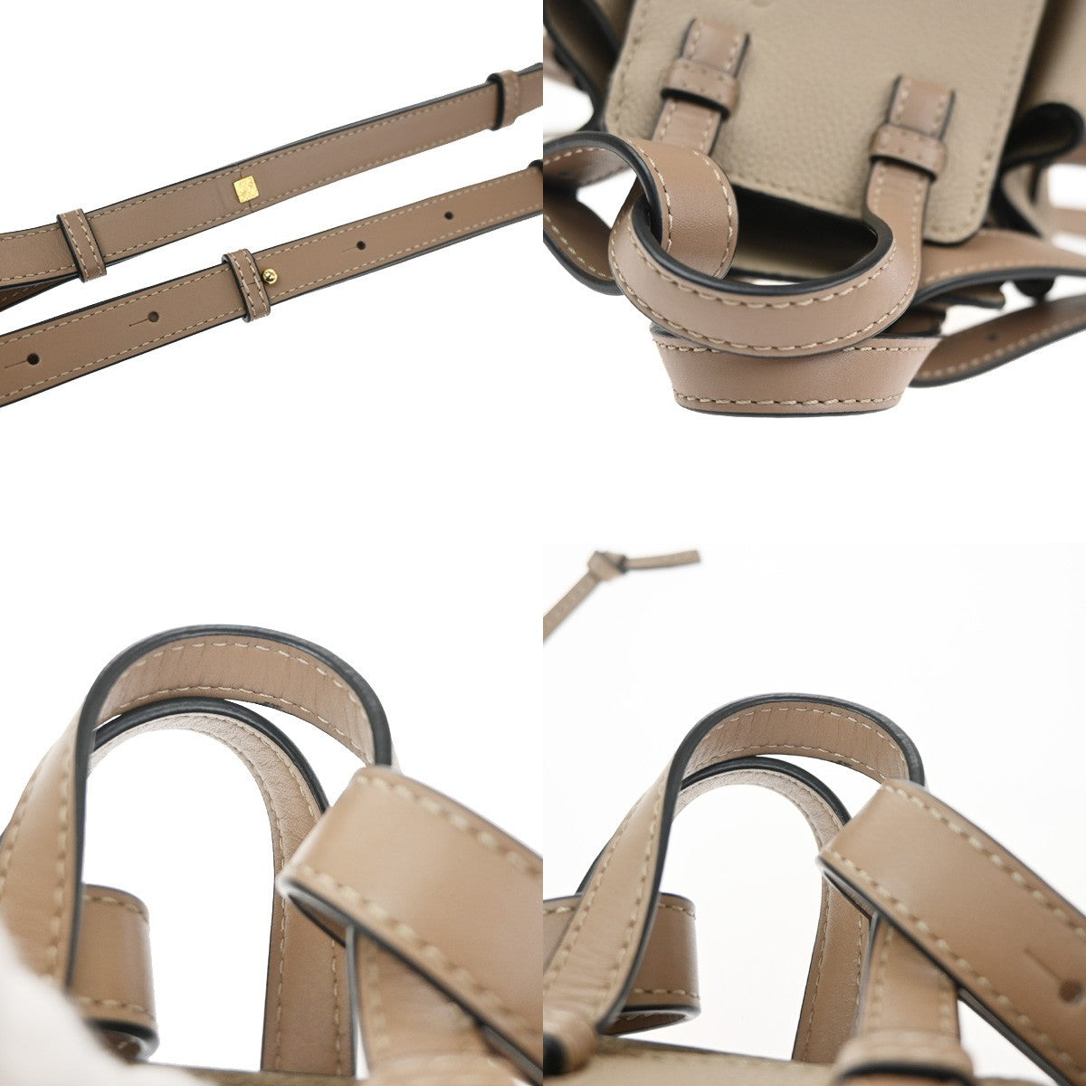 LOEWE Hammock Drawstring Mini 2way Shoulder Hand Bag Leather BE GHW 686RL946