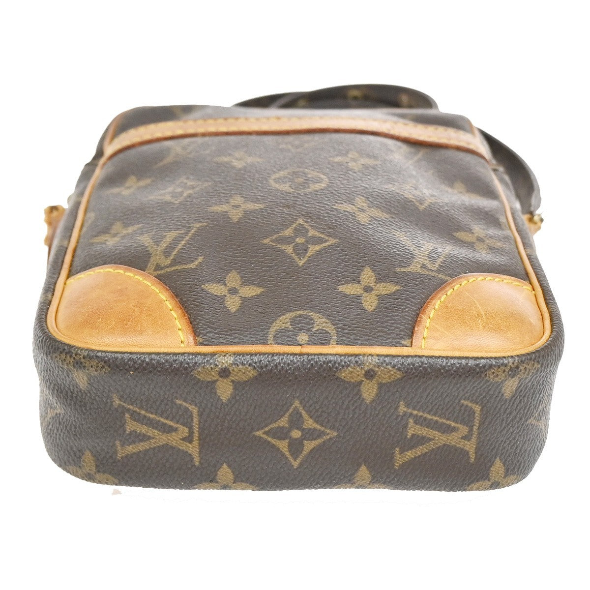 LOUIS VUITTON Danube Shoulder Bag Monogram Leather Brown France M45266 67PA042