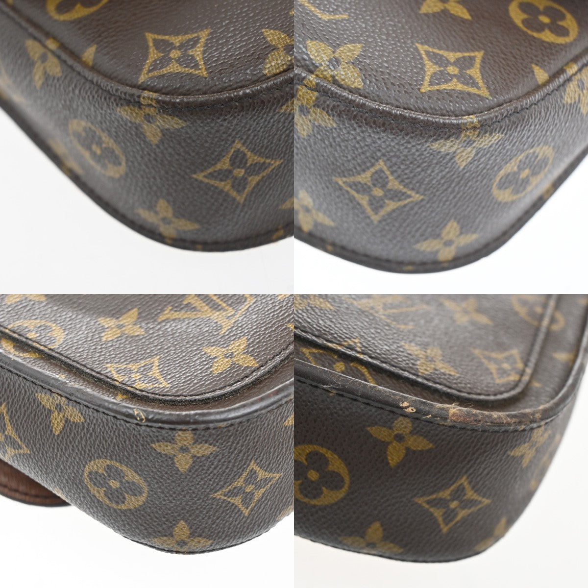 LOUIS VUITTON Saint Cloud MM Shoulder Bag Monogram Leather Brown M51243 81CA682