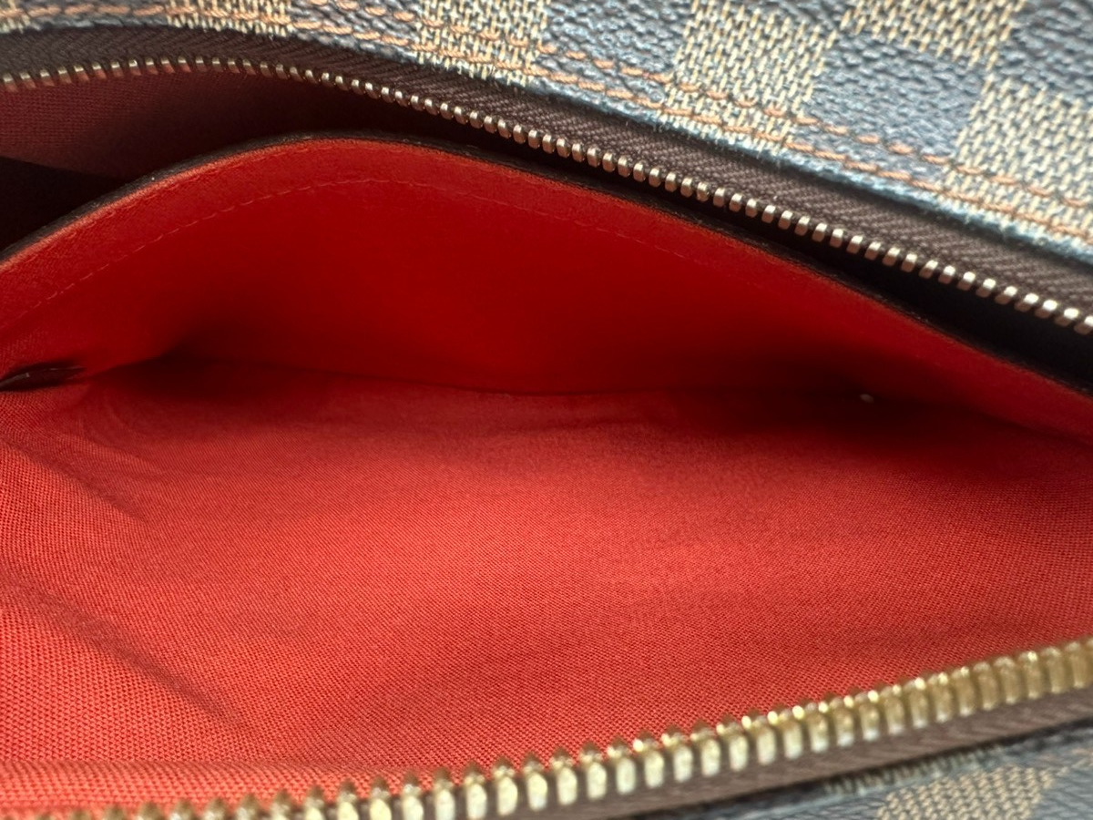 LOUIS VUITTON Naviglio Shoulder Bag Damier Ebene Leather Brown N45255 73CA734