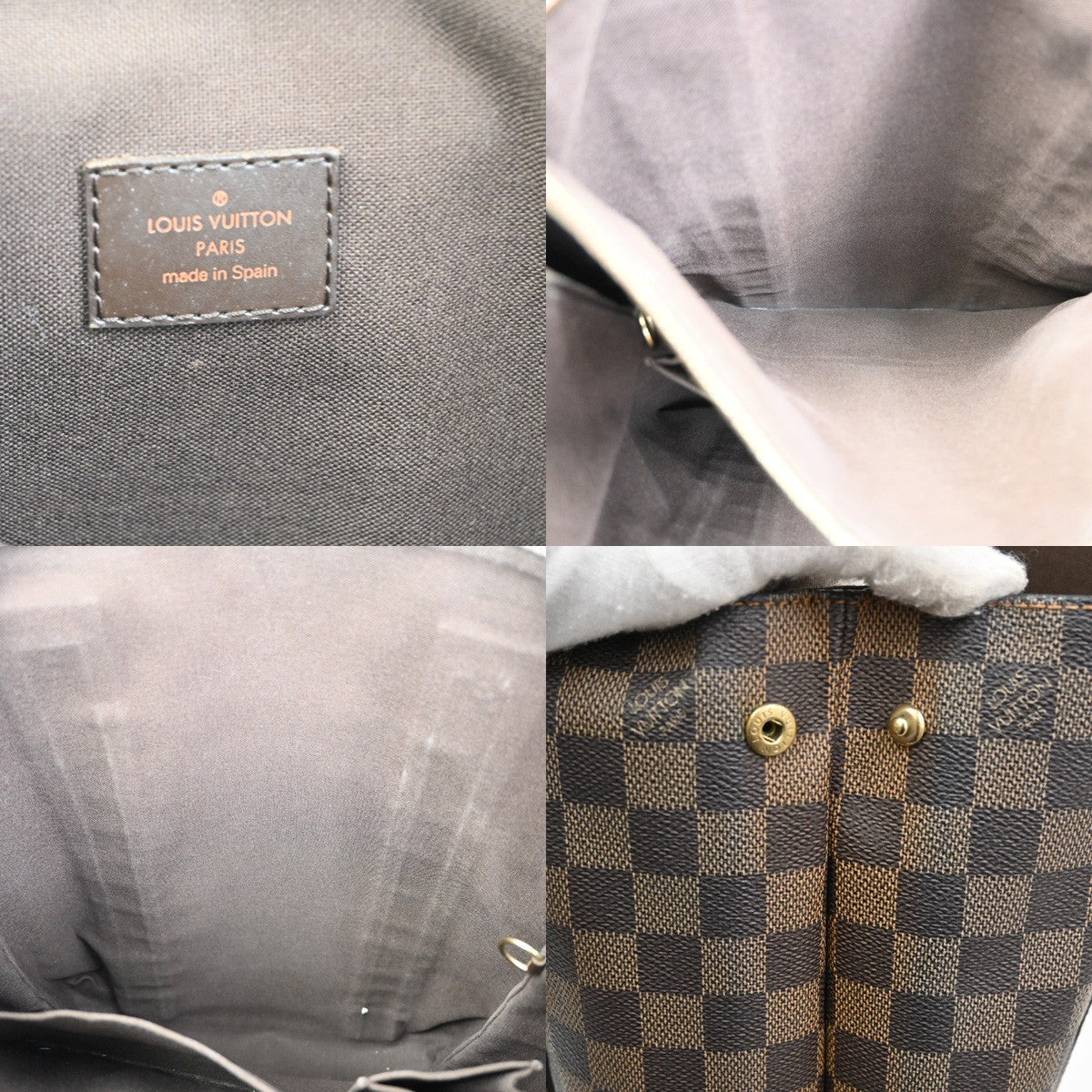 LOUIS VUITTON Cabas Beaubourg Shoulder Bag Damier Ebene Leather N52006 75KB546