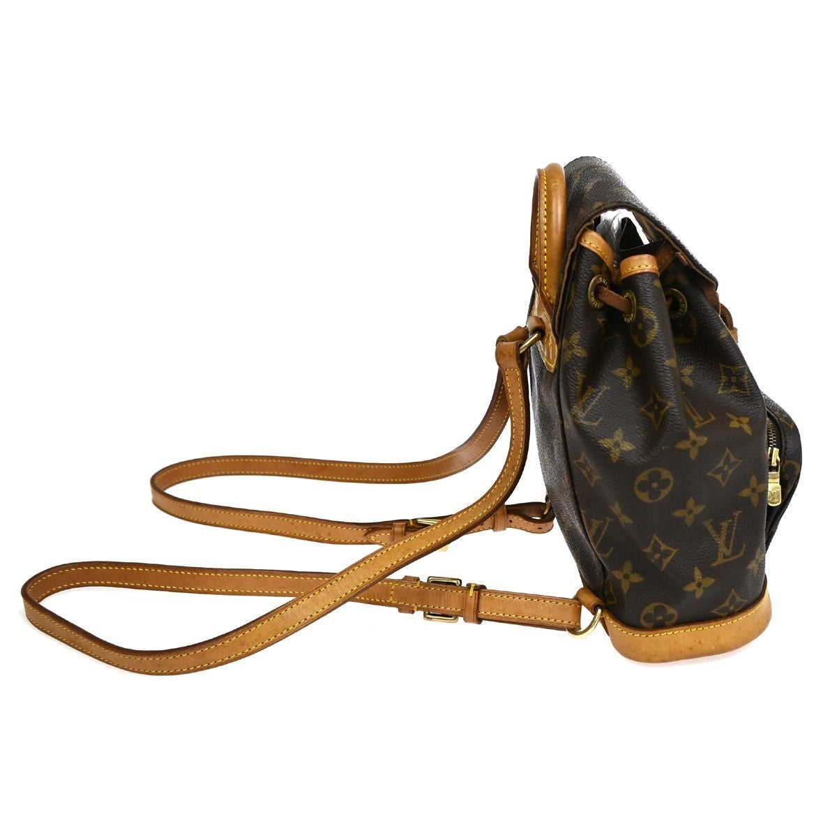 LOUIS VUITTON Mini Montsouris Backpack Bag Monogram Leather Brown M51137 99KC274