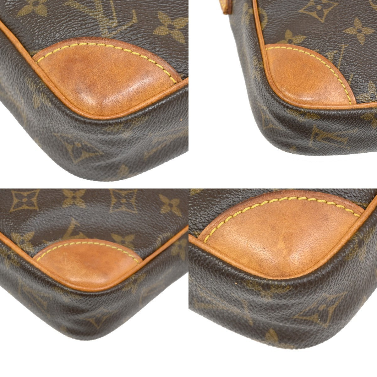 LOUIS VUITTON Danube Shoulder Bag Monogram Leather Brown France M45266 65TA078