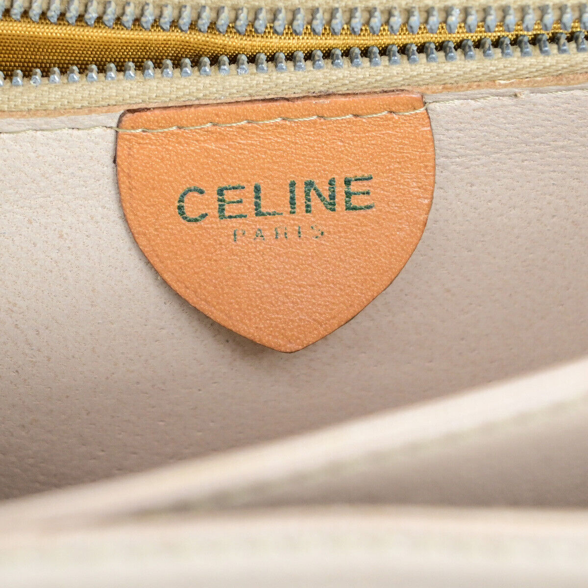 CELINE Macadam Pattern Horse Carriage Shoulder Bag PVC Leather Brown GHW 98YG603