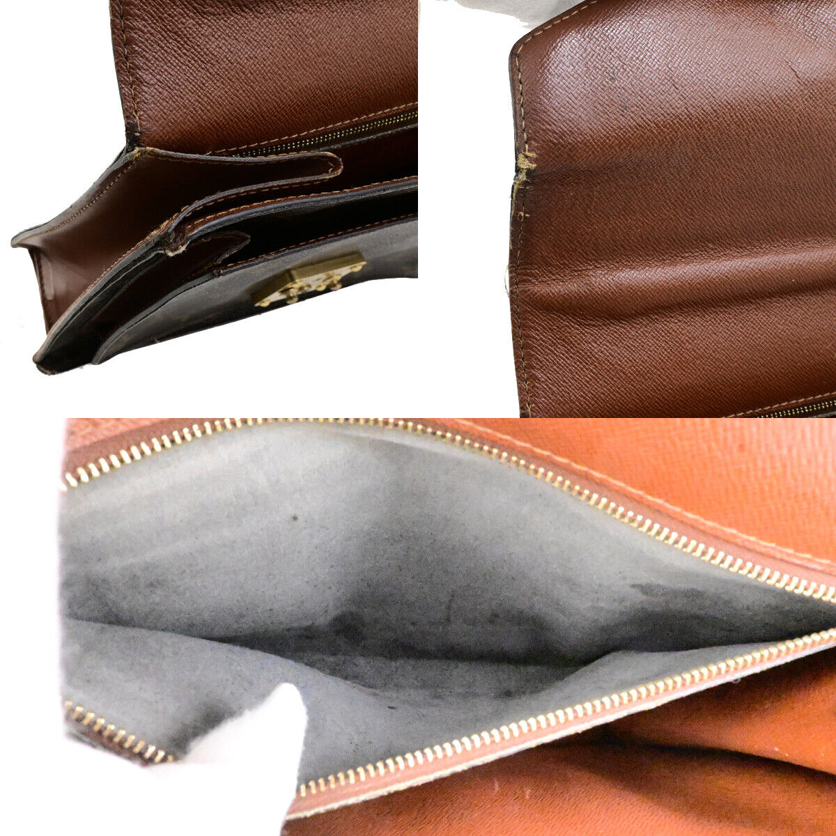 LOUIS VUITTON Monceau 28 Hand Bag Monogram Leather Brown France M51185 02SJ533