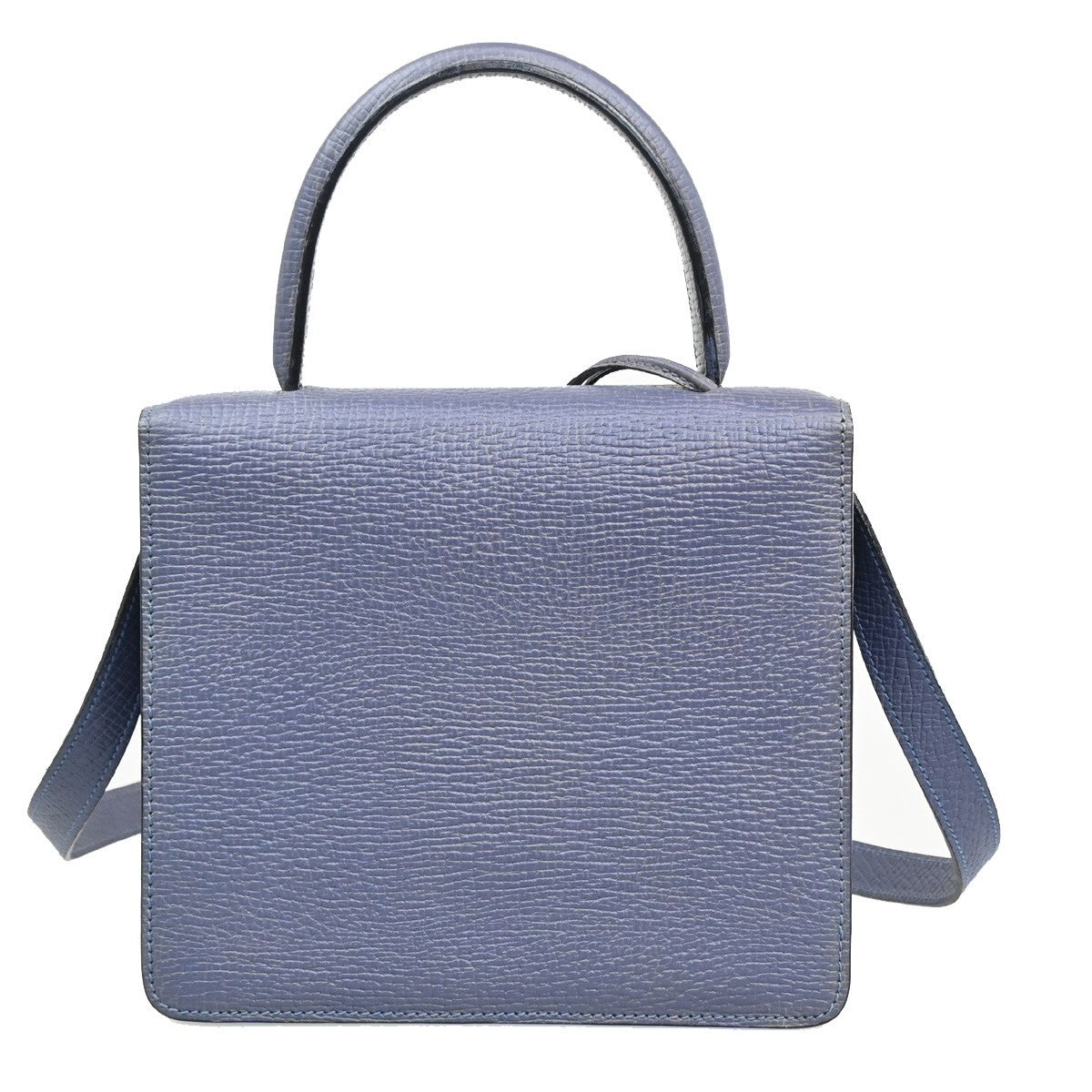 LOEWE Logo Barcelona 2Way Shoulder Bag Embossing Leather Purple GHW 16RL508