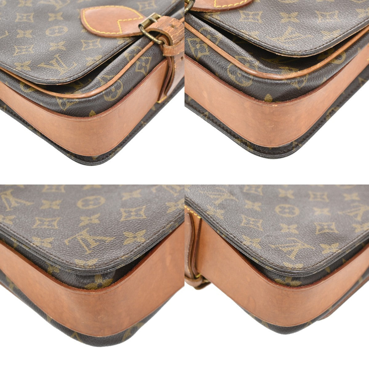 LOUIS VUITTON Cartouchiere MM Shoulder Bag Monogram Leather Brown M51253 62DA127