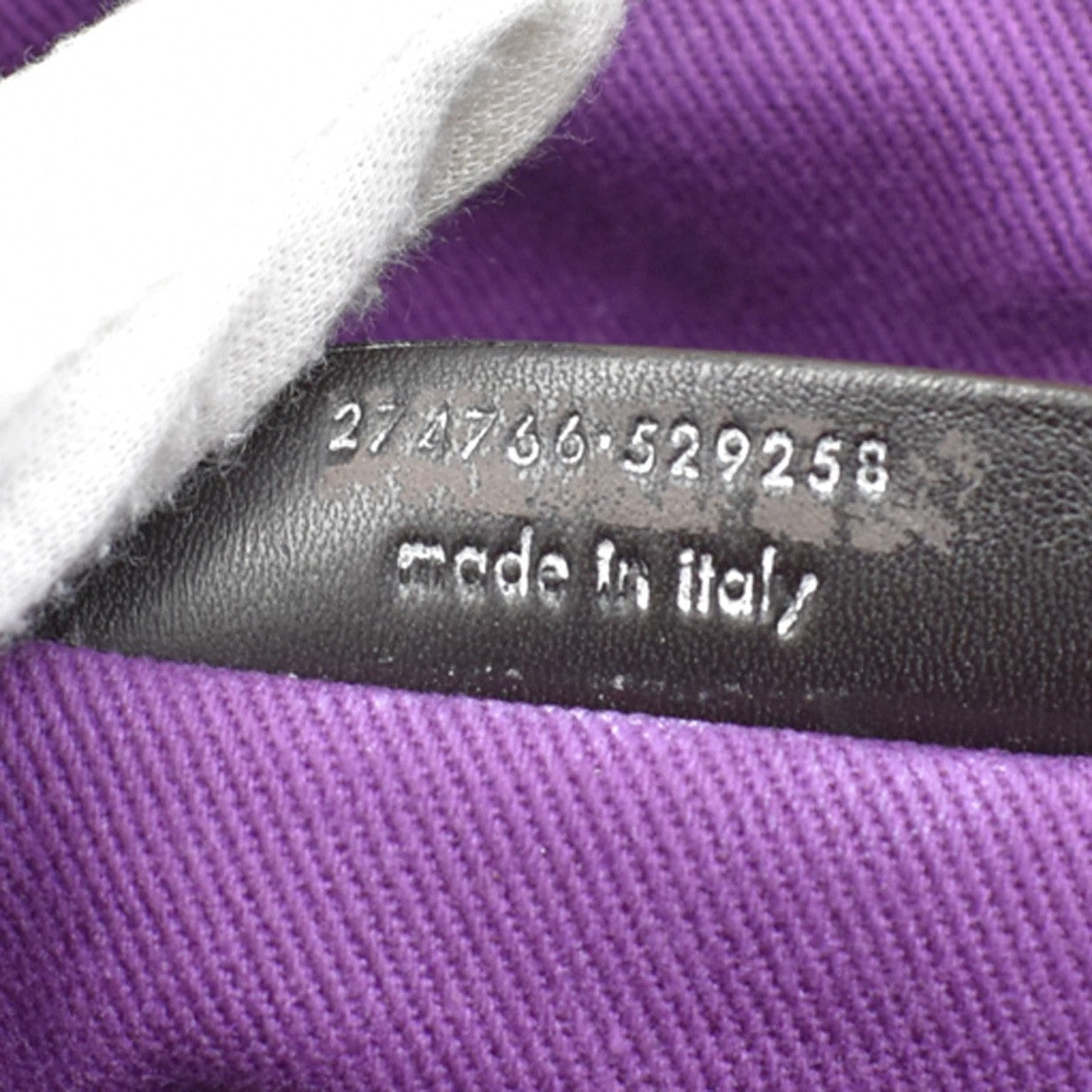 YVES SAINT LAURENT YSL Logo Hand Bag Leather Purple GHW Italy 32EF751