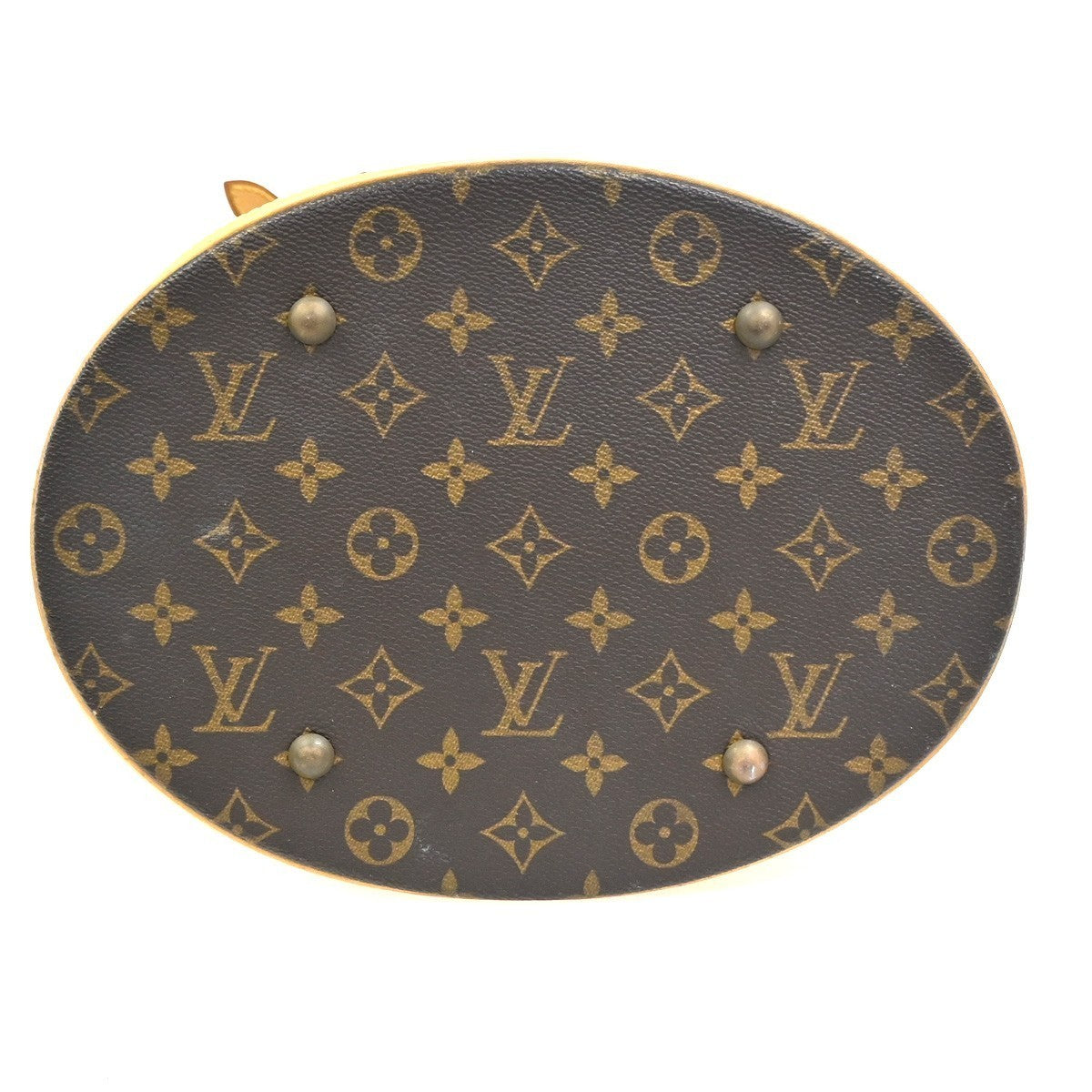 LOUIS VUITTON BUCKET GM Shoulder Tote Bag Monogram Leather Brown M42236 33TA609